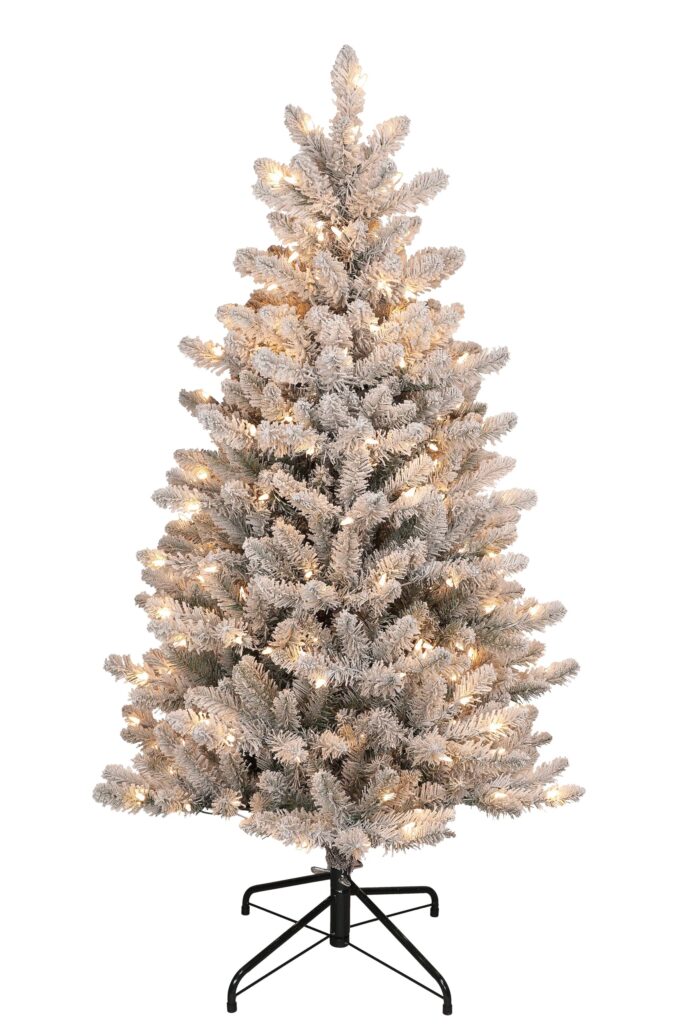 Prelit PVC Artificial Christmas Tree With Snow Flocked XS-010105