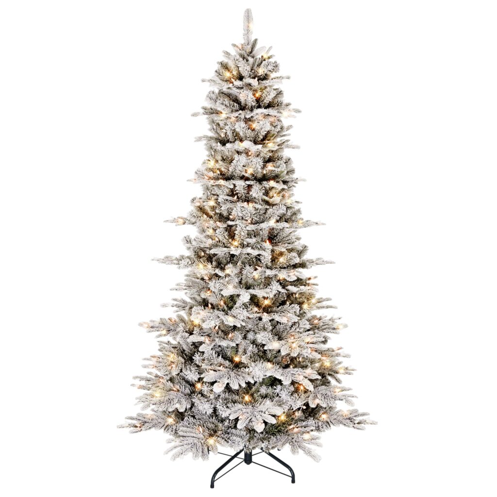 Prelit Artificial Christmas Tree With Snow Flocked XS-010100